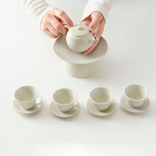 画像をギャラリービューアに読み込む, 北井里佳 白土茶杯+茶托
