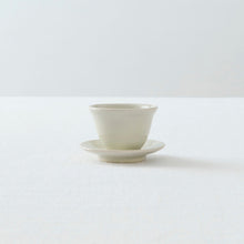 画像をギャラリービューアに読み込む, 北井里佳 白土茶杯+茶托
